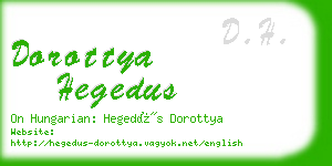 dorottya hegedus business card